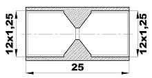 M-401-N Муфта (12x1,25вн) латунь