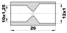 M-230-L/B Муфта-Переходник (10х1,25/12х1вн) латунь