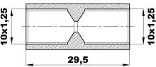 M-202-L Муфта (10х1,25вн) латунь