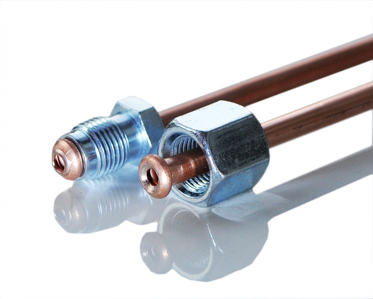 Труба медная для подключения смесителя 500 мм м10 х 10мм - фото