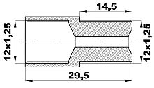 R-431- N/EN Переходник (12х1,25/12х1,25нар) латунь