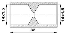M-501-W Муфта (14х1,5вн) латунь