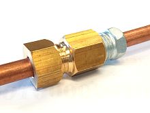 LL-155-INJ Соединитель трубок Ø-8.0 / INJ - 14х1.5 (комплект) латунь