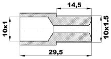 R-120-A/EM Переходник (10х1вн/10х1.5нар) латунь