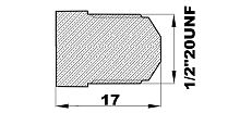 016-Y20-0 Заглушка цилиндра (1/2"20UNFнар) латунь