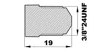 010-F24-0 Заглушка цилиндра (3/8"24UNFнар) латунь