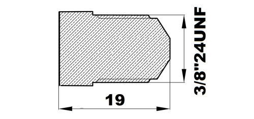 F-0 Заглушка цилиндра (3/8"24UNFнар) латунь