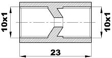 M-103-A/AX Муфта/Переходник (10х1вн) латунь