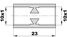 M-102-AX Муфта (10х1вн) латунь