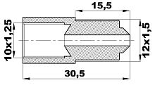R-247-LX/EKX Переходник (10х1.25вн/12х1.5нар) латунь