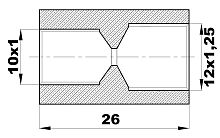 M-141-A/N Муфта-Переходник (М10х1/М12х1,25) латунь