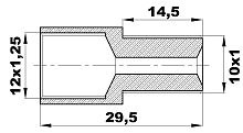 R-401-N/EA Переходник (12х1,25/10х1нар) латунь